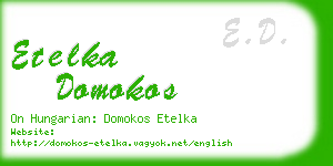 etelka domokos business card